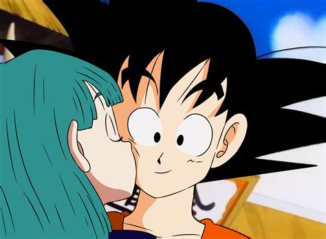 dragon ball z goku and bulma kiss